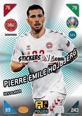 Sticker Pierre-Emile Højberg - UEFA Euro 2020 Kick Off. Adrenalyn XL n. 321 - Panini