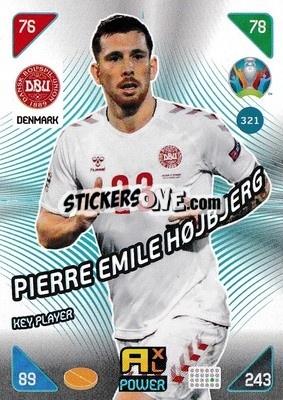 Figurina Pierre-Emile Højberg - UEFA Euro 2020 Kick Off. Adrenalyn XL - Panini