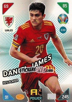 Sticker Daniel James - UEFA Euro 2020 Kick Off. Adrenalyn XL - Panini