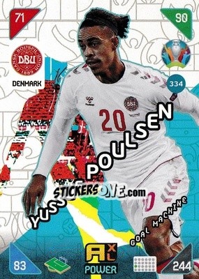Sticker Yussuf Poulsen - UEFA Euro 2020 Kick Off. Adrenalyn XL - Panini
