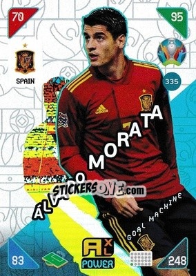 Sticker Álvaro Morata - UEFA Euro 2020 Kick Off. Adrenalyn XL n. 335 - Panini