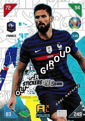 Figurina Olivier Giroud - UEFA Euro 2020 Kick Off. Adrenalyn XL - Panini