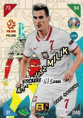 Sticker Arkadiusz Milik - UEFA Euro 2020 Kick Off. Adrenalyn XL n. 339 - Panini