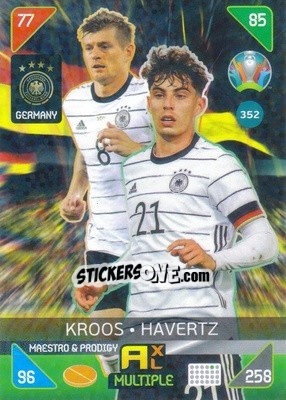Sticker Toni Kroos / Kai Havertz - UEFA Euro 2020 Kick Off. Adrenalyn XL - Panini