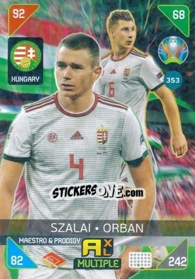 Sticker Ádám Szalai / Willi Orban - UEFA Euro 2020 Kick Off. Adrenalyn XL - Panini