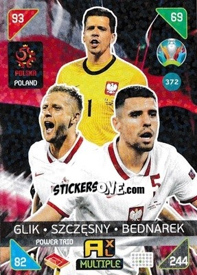 Sticker Kamil Glik / Wojciech Szczęsny / Jan Bednarek - UEFA Euro 2020 Kick Off. Adrenalyn XL n. 372 - Panini