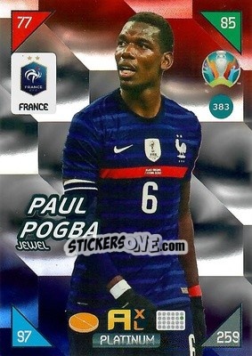 Sticker Paul Pogba - UEFA Euro 2020 Kick Off. Adrenalyn XL n. 383 - Panini