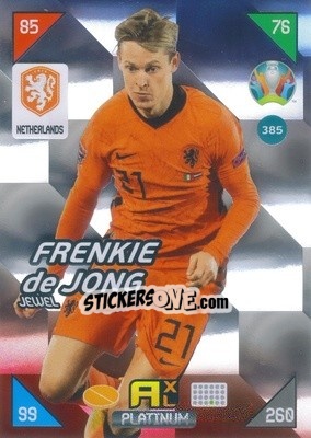 Sticker Frenkie de Jong - UEFA Euro 2020 Kick Off. Adrenalyn XL n. 385 - Panini