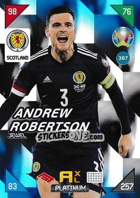 Sticker Andrew Robertson - UEFA Euro 2020 Kick Off. Adrenalyn XL n. 387 - Panini