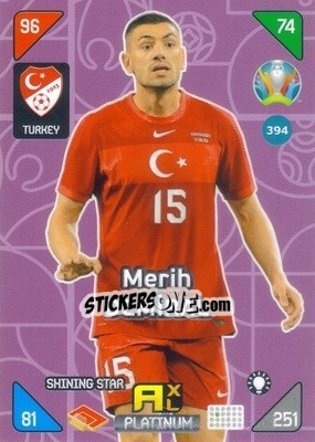 Sticker Merih Demiral - UEFA Euro 2020 Kick Off. Adrenalyn XL n. 394 - Panini