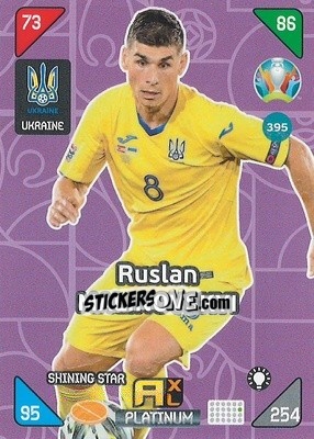 Sticker Ruslan Malinovskyi - UEFA Euro 2020 Kick Off. Adrenalyn XL n. 395 - Panini