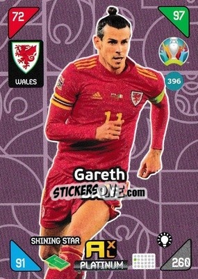 Sticker Gareth Bale - UEFA Euro 2020 Kick Off. Adrenalyn XL n. 396 - Panini