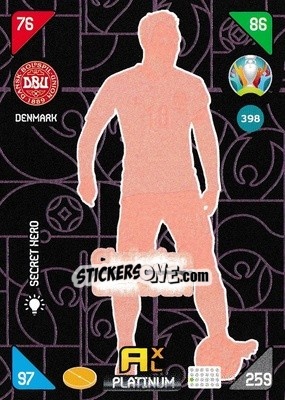Sticker Christian Eriksen - UEFA Euro 2020 Kick Off. Adrenalyn XL n. 398 - Panini