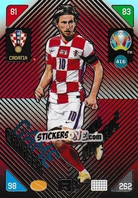 Sticker Luka Modric - UEFA Euro 2020 Kick Off. Adrenalyn XL n. 416 - Panini
