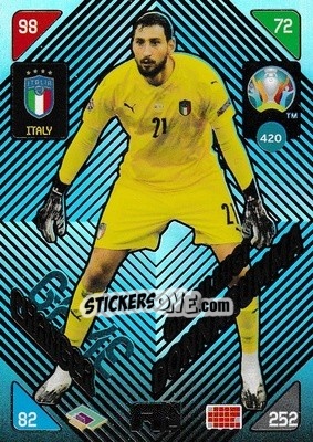 Sticker Gianluigi Donnarumma - UEFA Euro 2020 Kick Off. Adrenalyn XL n. 420 - Panini
