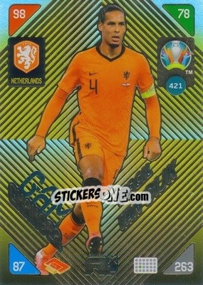 Sticker Virgil van Dijk - UEFA Euro 2020 Kick Off. Adrenalyn XL n. 421 - Panini