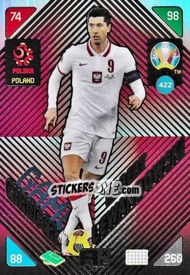 Sticker Robert Lewandowski - UEFA Euro 2020 Kick Off. Adrenalyn XL n. 422 - Panini