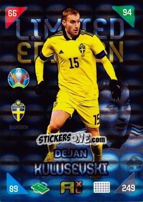 Sticker Dejan Kulusevski - UEFA Euro 2020 Kick Off. Adrenalyn XL n. LE-DK - Panini