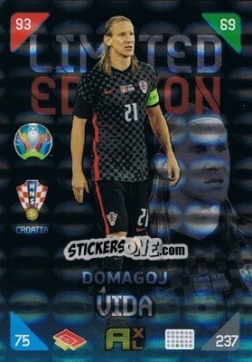 Sticker Domagoj Vida - UEFA Euro 2020 Kick Off. Adrenalyn XL - Panini