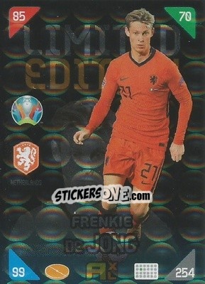 Sticker Frenkie De Jong - UEFA Euro 2020 Kick Off. Adrenalyn XL n. LE-FDJ - Panini