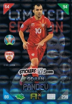 Sticker Goran Pandev - UEFA Euro 2020 Kick Off. Adrenalyn XL - Panini
