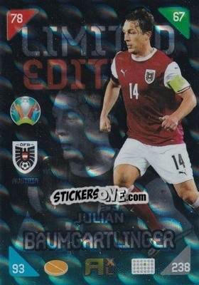 Figurina Julian Baumgartlinger - UEFA Euro 2020 Kick Off. Adrenalyn XL - Panini