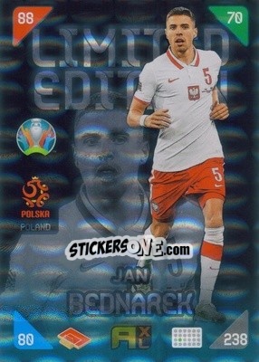 Sticker Jan Bednarek - UEFA Euro 2020 Kick Off. Adrenalyn XL n. LE-JBE - Panini