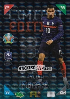 Figurina Kylian Mbappé - UEFA Euro 2020 Kick Off. Adrenalyn XL - Panini