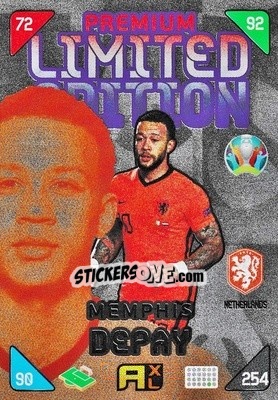 Sticker Memphis Depay - UEFA Euro 2020 Kick Off. Adrenalyn XL n. LE-MD - Panini