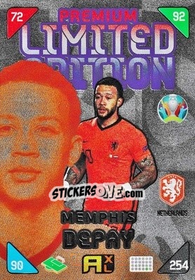 Sticker Memphis Depay - UEFA Euro 2020 Kick Off. Adrenalyn XL - Panini