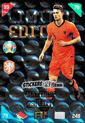 Cromo Mathijs De Ligt - UEFA Euro 2020 Kick Off. Adrenalyn XL - Panini