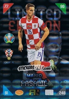 Sticker Mario Pašalic - UEFA Euro 2020 Kick Off. Adrenalyn XL n. LE-MP - Panini