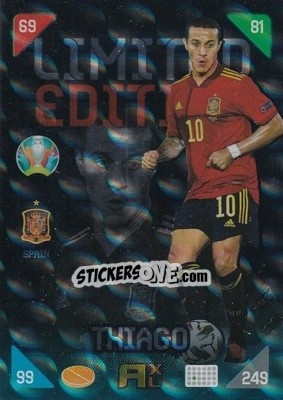 Sticker Thiago - UEFA Euro 2020 Kick Off. Adrenalyn XL n. LE-T - Panini