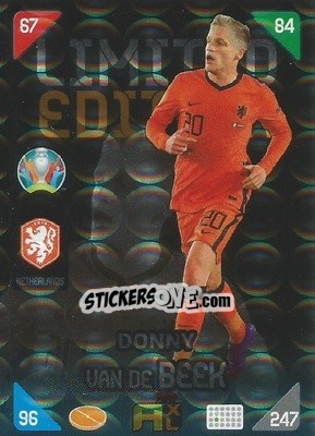 Sticker Donny Van De Beek - UEFA Euro 2020 Kick Off. Adrenalyn XL n. LE-VDB - Panini