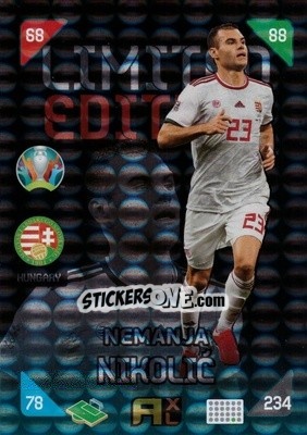 Figurina Nemanja Nikolic - UEFA Euro 2020 Kick Off. Adrenalyn XL - Panini