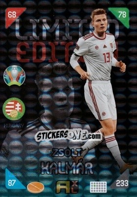 Sticker Zsolt Kalmar - UEFA Euro 2020 Kick Off. Adrenalyn XL - Panini