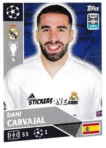 Sticker Dani Carvajal - UEFA Champions League 2020-2021 n. RMA4 - Topps