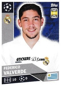 Sticker Federico Valverde - UEFA Champions League 2020-2021 - Topps