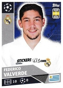 Sticker Federico Valverde - UEFA Champions League 2020-2021 n. RMA10 - Topps