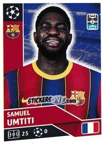 Sticker Samuel Umtiti - UEFA Champions League 2020-2021 - Topps