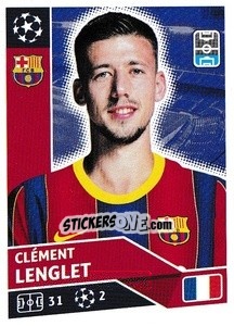 Sticker Clément Lenglet - UEFA Champions League 2020-2021 - Topps