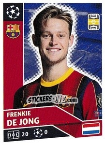 Sticker Frenkie de Jong - UEFA Champions League 2020-2021 n. BAR10 - Topps