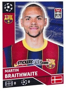 Sticker Martin Braithwaite - UEFA Champions League 2020-2021 n. BAR13 - Topps
