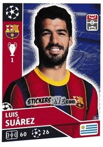 Sticker Luis Suárez - UEFA Champions League 2020-2021 n. BAR17 - Topps
