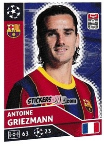 Sticker Antoine Griezmann - UEFA Champions League 2020-2021 n. BAR18 - Topps