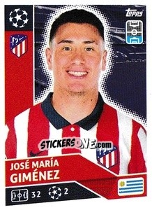 Sticker José María Giménez - UEFA Champions League 2020-2021 n. ATM6 - Topps