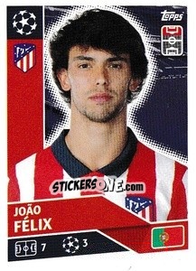 Sticker João Félix - UEFA Champions League 2020-2021 n. ATM16 - Topps