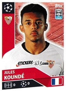 Sticker Jules Koundé - UEFA Champions League 2020-2021 n. SEV4 - Topps