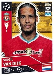 Sticker Virgil van Dijk - UEFA Champions League 2020-2021 - Topps