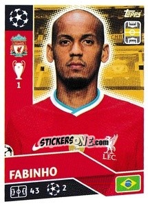 Sticker Fabinho - UEFA Champions League 2020-2021 - Topps